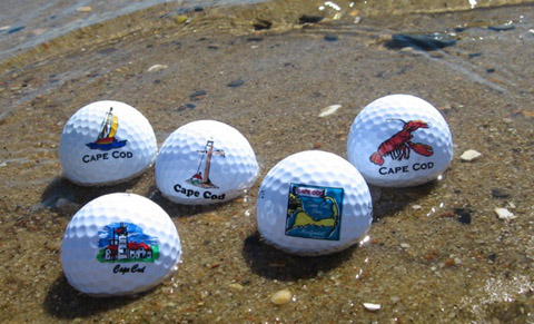 golf balls in ocean